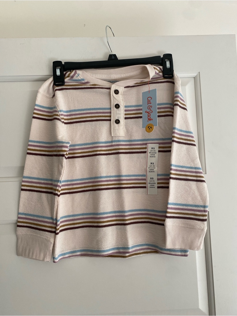 Striped long sleeve Henley